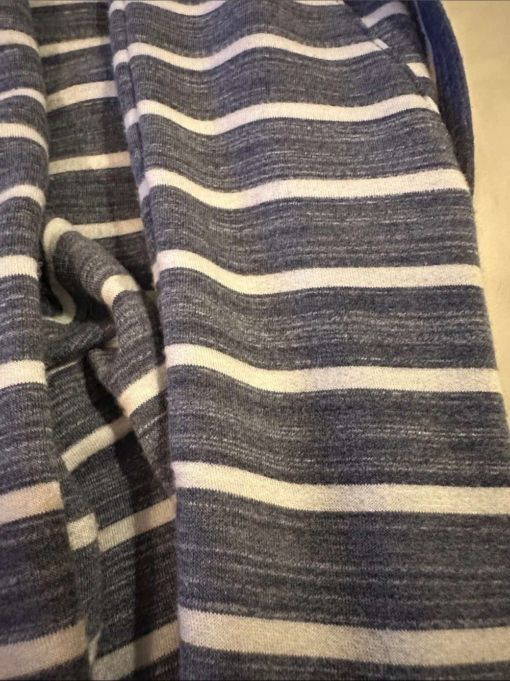 Market & Spruce Blue and White Striped Hoodie - Picture 8 of 8